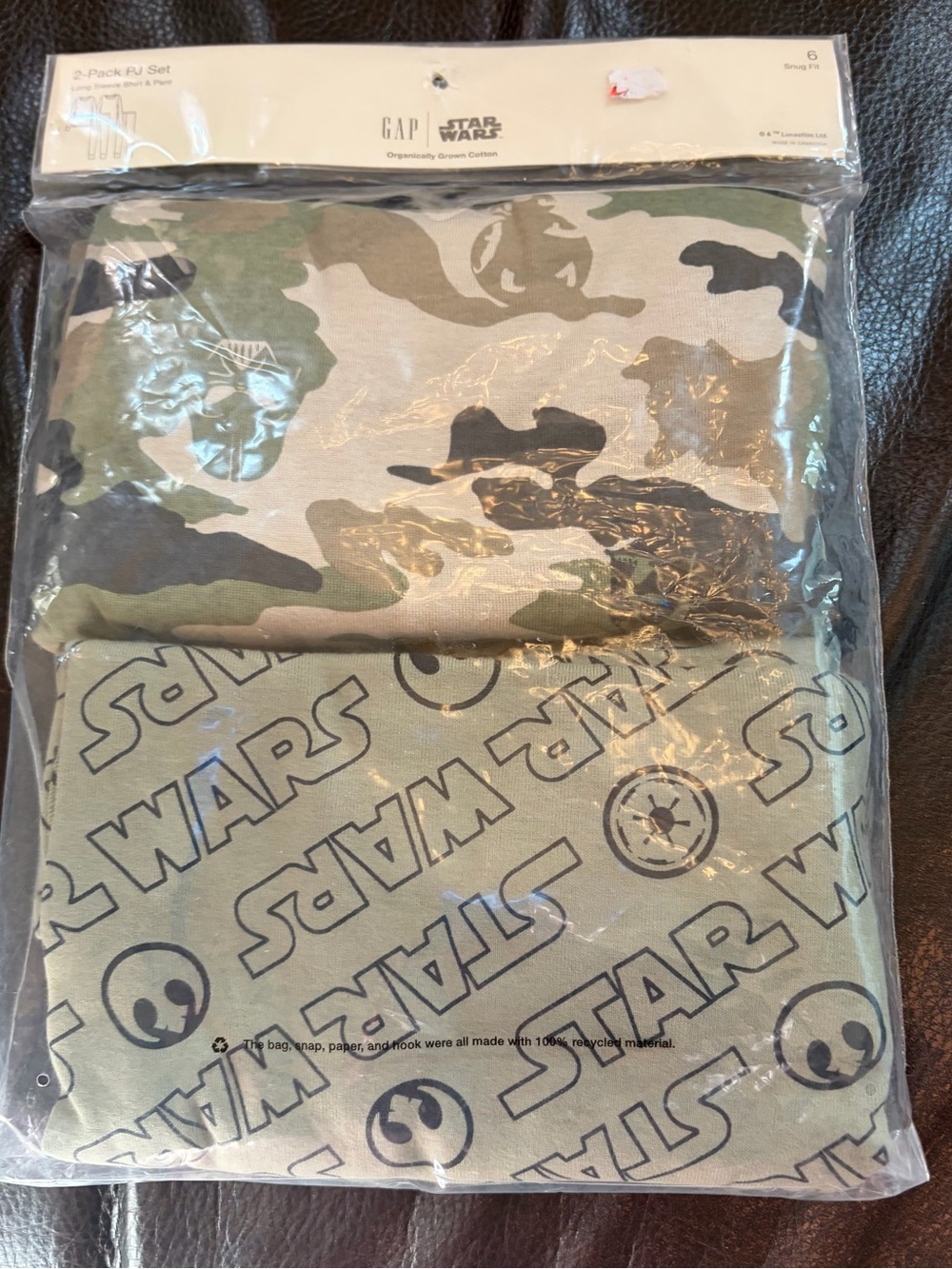 GAP x Star Wars Boys 2-Pack pajama set - Green Camo & Logo